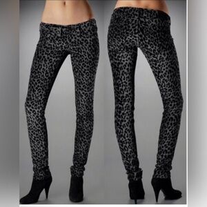 True Religion Y2K Black and Gray Leopard Velvet Jeans